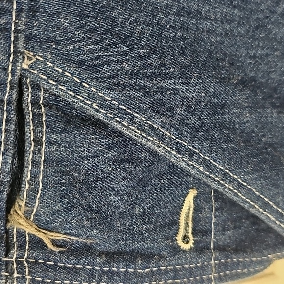 Dickies Blue Blue Denim Overalls. Size 34 X 30. 100% COTTON. - Picture 3 of 8